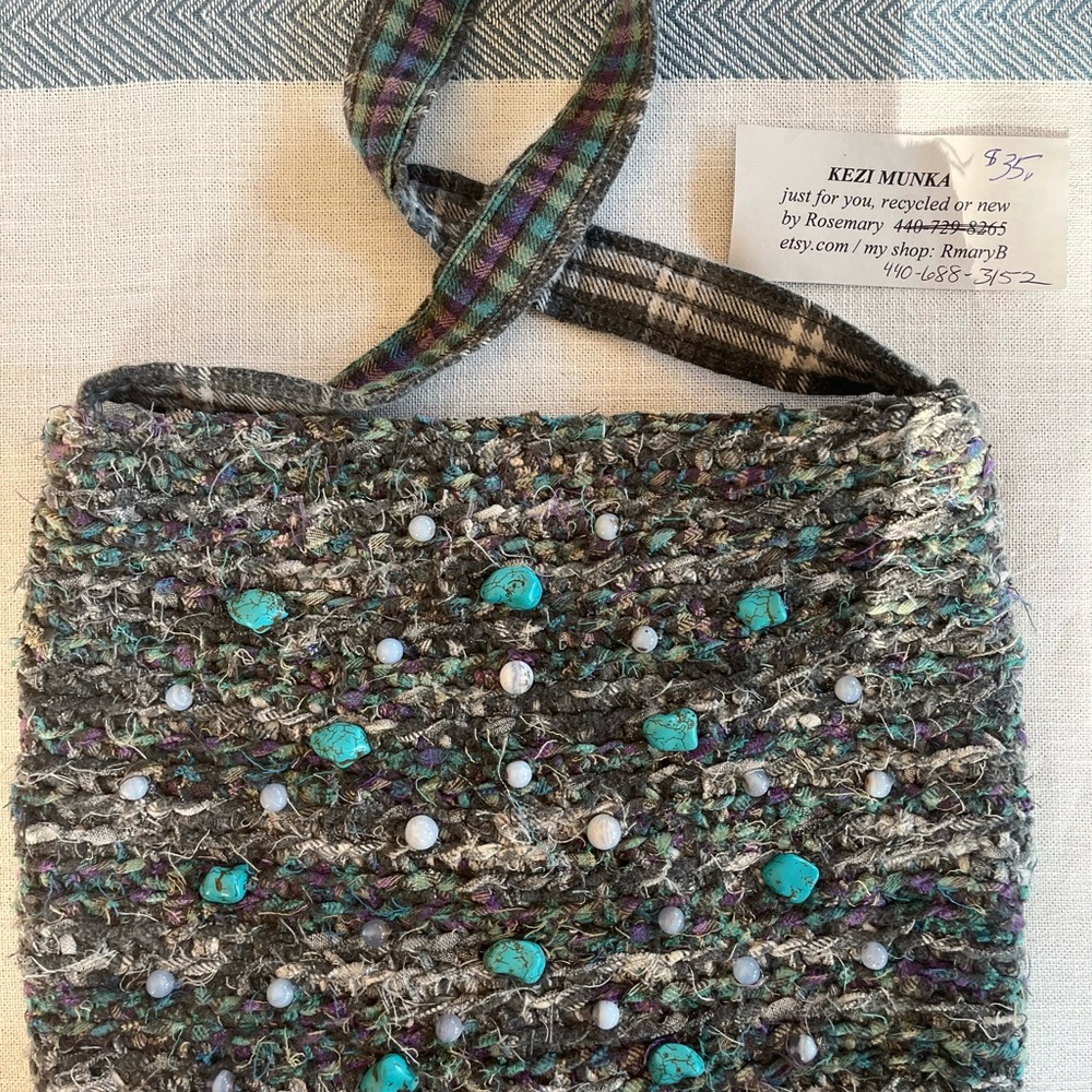 Upcycled Handmade shoulder bag!